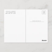 Grijs & Witte Romantische borstelfoto sparen de Da Briefkaart (Achterkant)