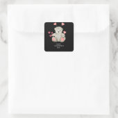 Grijs witte roze Valentijnsdag teddy beer sticker (Tas)