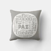 Grijs/witte speldenkussen/vrede in meerdere talen kussen (Achterkant)