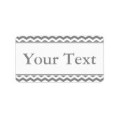 Grijs & Witte Sticker of Etiket w/Douanetekst (Voorkant)