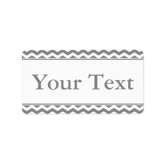 Grijs & Witte Sticker of Etiket w/Douanetekst (Voorkant)