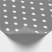 Grijs & Witte Stippen Minimalistisch Chic Klasse V Cadeaupapier (Hoek)