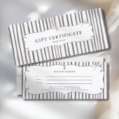 Grijs Witte Streep Vintage Strik Geschenkcertifica
