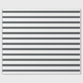Grijs Witte Strepen Cadeaupapier (Vlak)