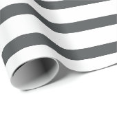 Grijs Witte Strepen Cadeaupapier (Rol Hoek)