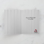 Grijs Witte Strepen Rode Strik Cadeauboxen op Zwar Kaart (Binnen)
