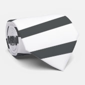 Grijs Witte Strepen Stropdas (Opgerold)