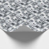 Grijs & Witte Vervallen Verf Cadeaupapier (Hoek)