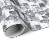 Grijs & Witte Vervallen Verf Cadeaupapier (Rol Hoek)