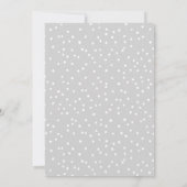 Grijs & Witte Vintage Baby Shower Kaart (Achterkant)