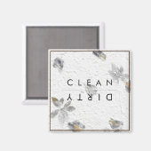 Grijs & Witte Vormen Vaatwasser Magneet (Voorkant / Achterkant)