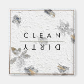 Grijs & Witte Vormen Vaatwasser Magneet (Voorkant)