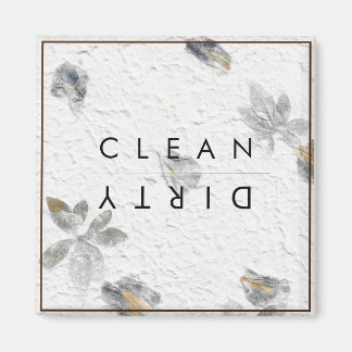 Grijs & Witte Vormen Vaatwasser Magneet