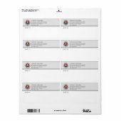 Grijs Witte Zakelijke Verzending Etiket (Full Sheet)