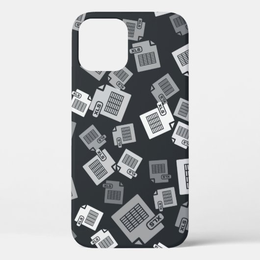 Grijs XLS-bestandsdocument. Knooppictogram van xls Case-Mate iPhone Case (Achterkant)
