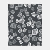Grijs XLS-bestandsdocument. Knooppictogram van xls Fleece Deken (Voorkant)