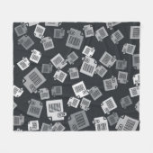 Grijs XLS-bestandsdocument. Knooppictogram van xls Fleece Deken (Voorkant (Horizontaal))