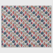  grijs Xmas Ornamenten inpakpapier (Vlak)