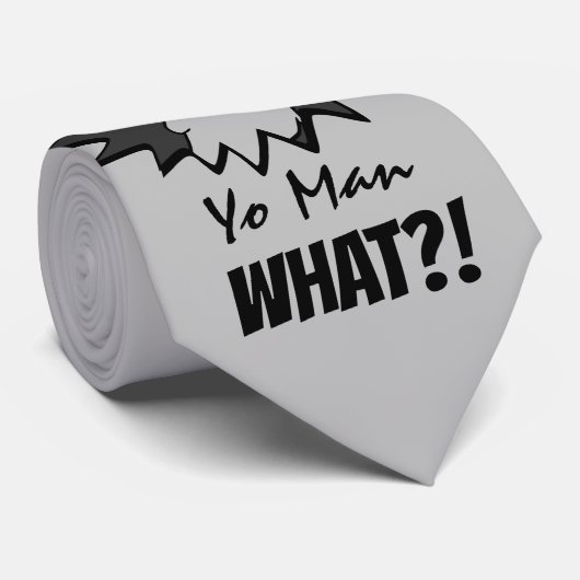 grijs Yo Man Wat je wilt Mok Shot Comics Stropdas (Opgerold)