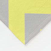 Grijs Zachte Gele Chevron Patroon Fleece Deken (Hoek)