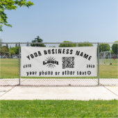 Grijs Zakelijk logo Qr-code openlucht 10 ' lang Vi Spandoek (Insitu)