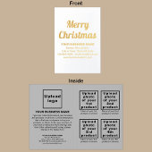 Grijs Zakelijk Merk op Kerst Folie Kaart