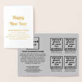 Grijs Zakelijk Merk op Nieuwjaar Folie Kaart (Display)