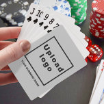 Grijs Zakelijk Merk op Speelkaarten<br><div class="desc">speelkaarten met grijze achtergrond. Pas het aan door uw bedrijfsnaam te typen en uw zakelijke logo te uploaden. Pas het aan en neem het op in uw promotieproducten, weggeefartikelen of geschenken aan uw klanten of klanten, een marketingstrategie om uw bedrijf te adverteren of om uw merknaam te promoten. speelkaarten die...</div>