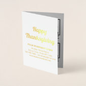 Grijs Zakelijk Merk op Thanksgiving Folie Kaart (Voorkant)