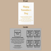 Grijs Zakelijk Merk op Valentijn Folie Kaart