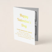 Grijs Zakelijk Merk op Valentijn Folie Kaart (Voorkant)