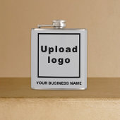 Grijs Zakelijk Merk op Vinyl Wrapped Flask Heupfles