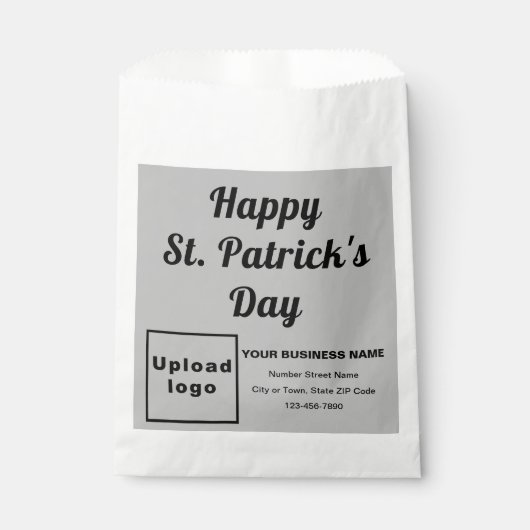 Grijs Zakelijk Merk, St. Patrick's Day, Papieren t Bedankzakje (Voorkant)