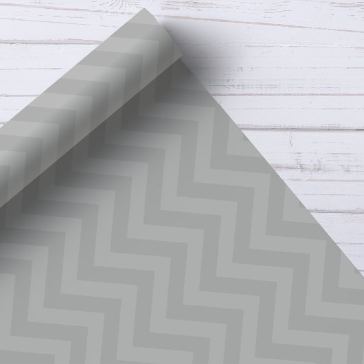 Grijs Zigzag Chevron Stripes Cadeaupapier