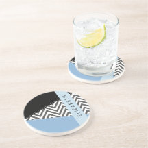 Grijs zigzag, Grijs Chevron, Blauw, Jouw naam