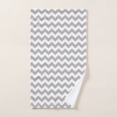 Grijs zigzag, Grijs Chevron, Geometrisch Patroon Bad Handdoek (Handdoek)