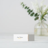 Grijs zigzag, Grijs Chevron, Geometrisch Patroon Mini Visitekaartje (Staand voorkant)