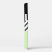 Grijs zigzag, Grijs Chevron, Mint, Jouw naam Case-Mate iPhone Case (Achterkant / Rechts)
