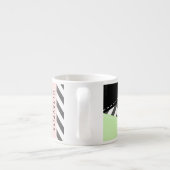 Grijs zigzag, Grijs Chevron, Mint, Jouw naam Espresso Kop (Achterkant)