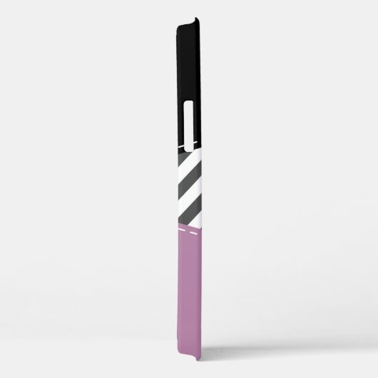 Grijs zigzag, Grijs Chevron, Paarse, Jouw naam Case-Mate iPhone Case (Achterkant / Rechts)