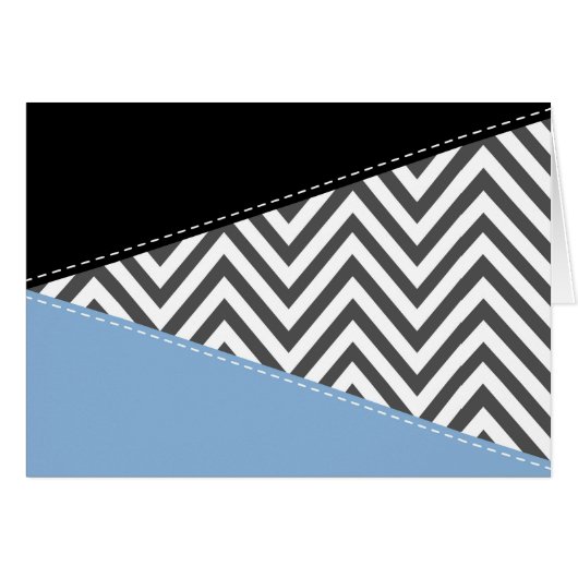 Grijs zigzag, Grijs Chevron, Zigzag Pattern, Blauw (Voorkant Horizontaal)