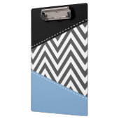 Grijs zigzag, Grijs Chevron, Zigzag Pattern, Blauw Klembord (Links)