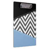 Grijs zigzag, Grijs Chevron, Zigzag Pattern, Blauw Klembord (Rechts)