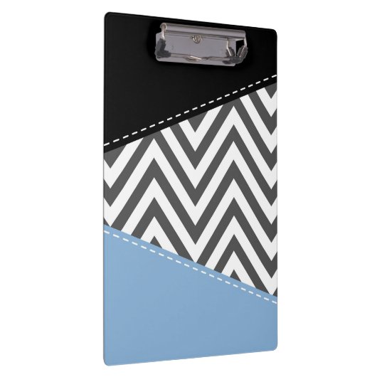Grijs zigzag, Grijs Chevron, Zigzag Pattern, Blauw Klembord (Rechts)