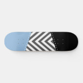 Grijs zigzag, Grijs Chevron, Zigzag Pattern, Blauw Persoonlijk Skateboard (Horizontaal)