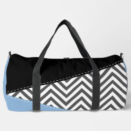 Grijs zigzag, Grijs Chevron, Zigzag Pattern, Blauw Plunjezak