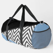 Grijs zigzag, Grijs Chevron, Zigzag Pattern, Blauw Plunjezak (Rechterhoek)