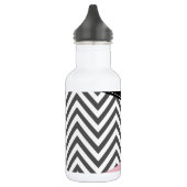 Grijs Zigzag, Grijze Chevron, Zigzag Patroon, Roze Waterfles (Links)