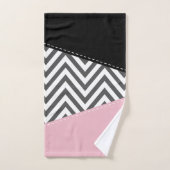 Grijs zigzag, Grijze Chevron, Zigzag Pattern, Roze Bad Handdoek (Handdoek)