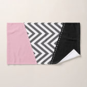 Grijs zigzag, Grijze Chevron, Zigzag Pattern, Roze Bad Handdoek (Handdoek)